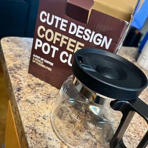 Cute Design Coffee Pot Mug with Black Lid - Unique Coffee Mug 16oz